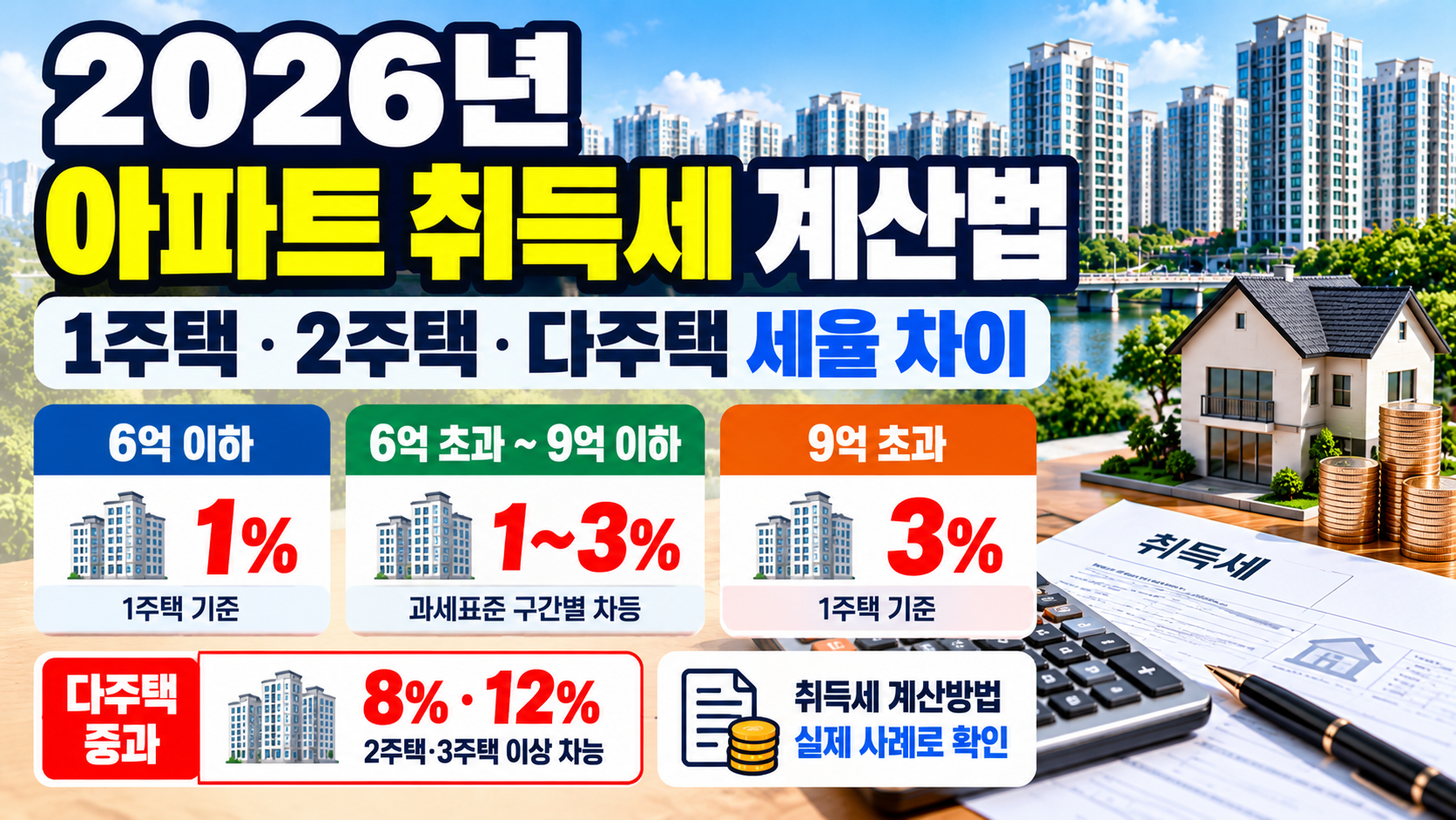 아파트 취득세 계산법