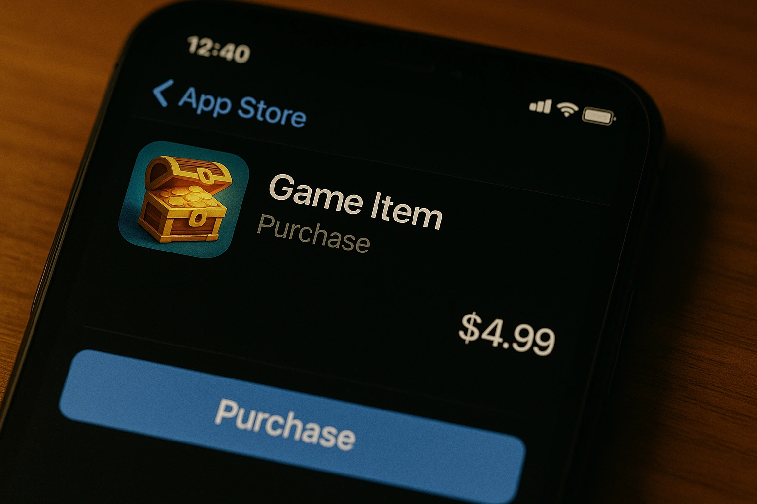 게임 아이템 결제 화면