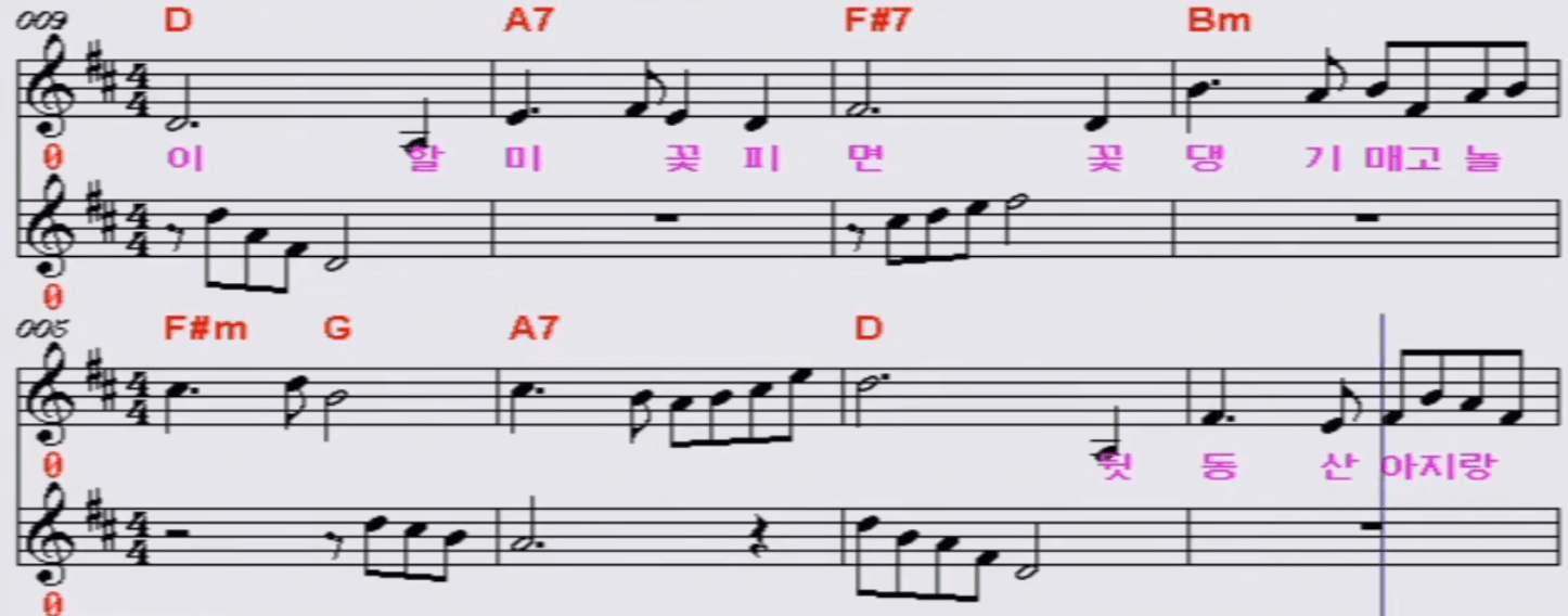 조영남 옛 생각 악보 노래방