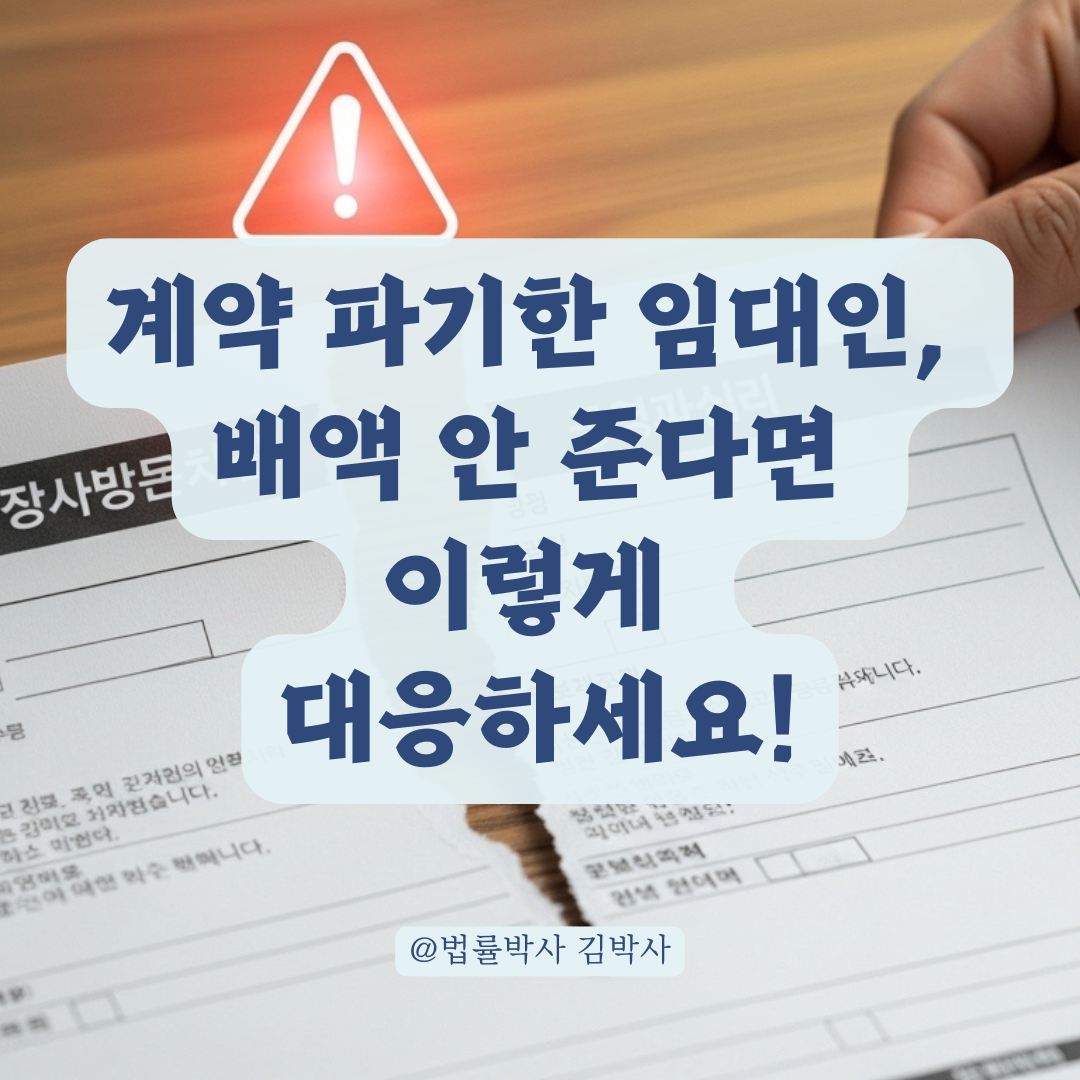 계약 깨놓고 배액 안 준다는 임대인, 중개사 대응까지 한눈에 알아보기.