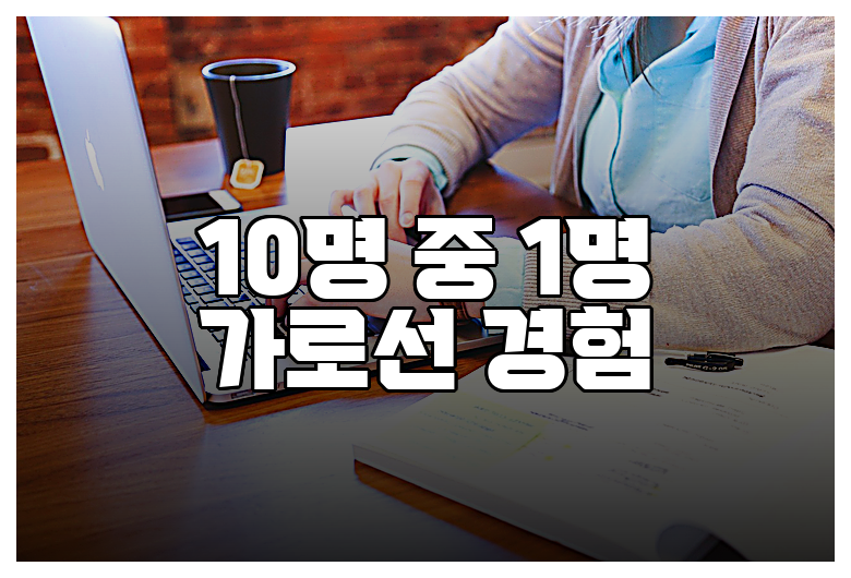 10명 중 1명 가로선 경험