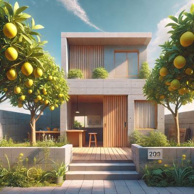 유자나무가 있는 정원