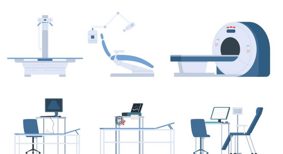 MRI 기계의 모습