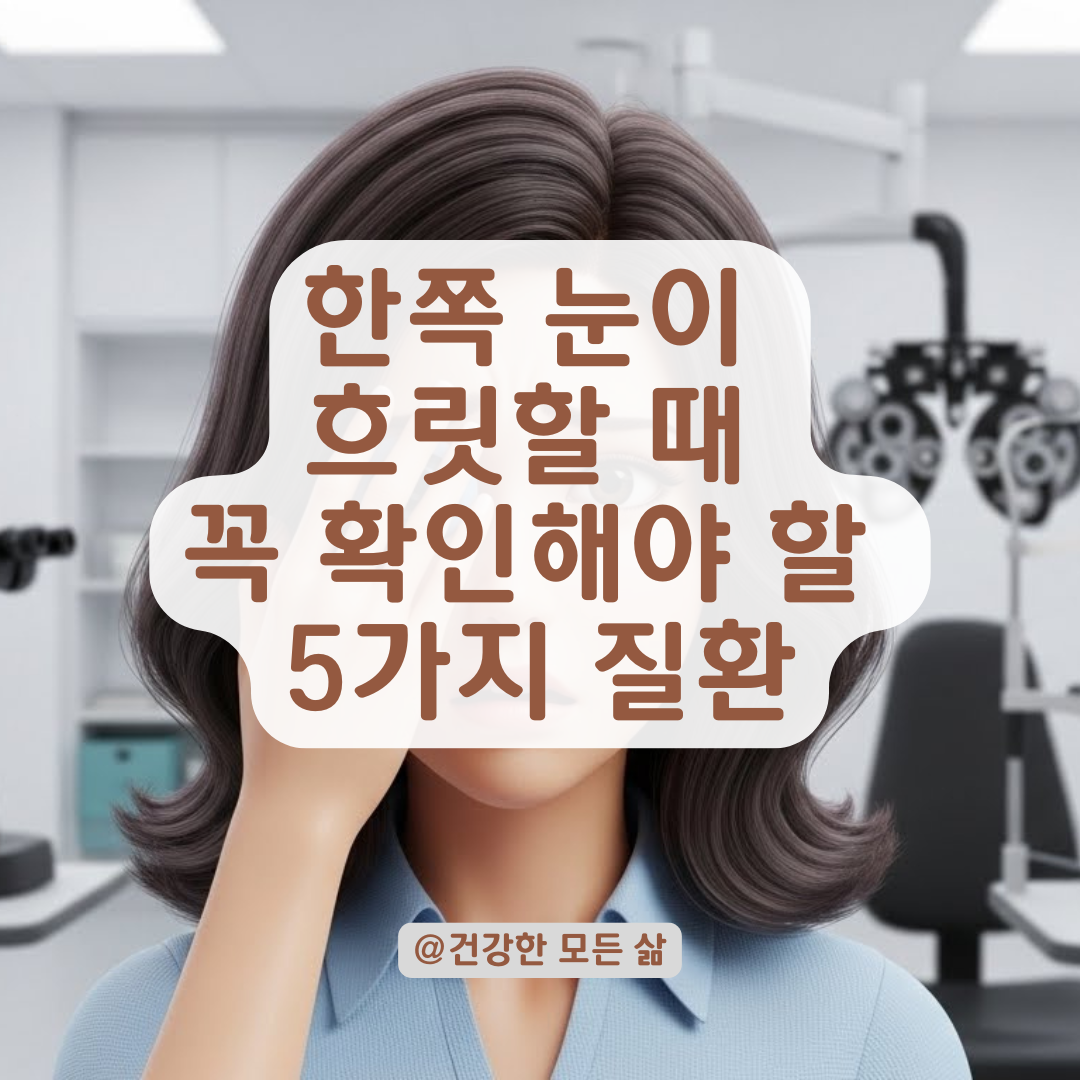 한쪽 눈 시야 뿌연 증상 원인, 일시적 시력 상실 시 의심 질환과 대처법