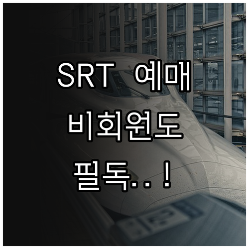 SRT 앱 설치 방법과 비회원 예매 ..