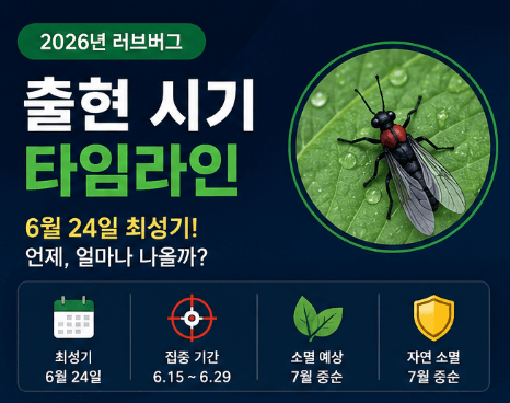 러브버그 출현시기 타임라인