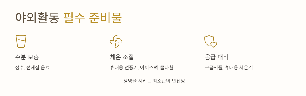 야외활동 필수 준비물