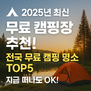 2025년 캠핑명소 TOP5