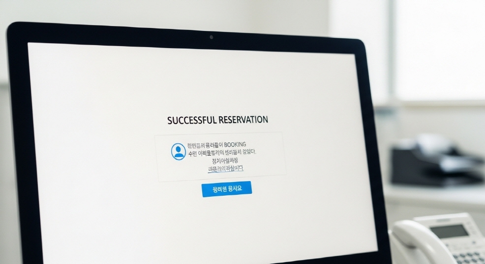 예약완료 메시지 