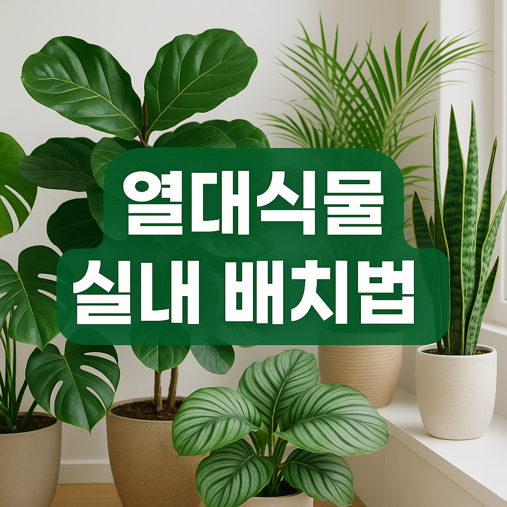 실내에 있는 열대식물