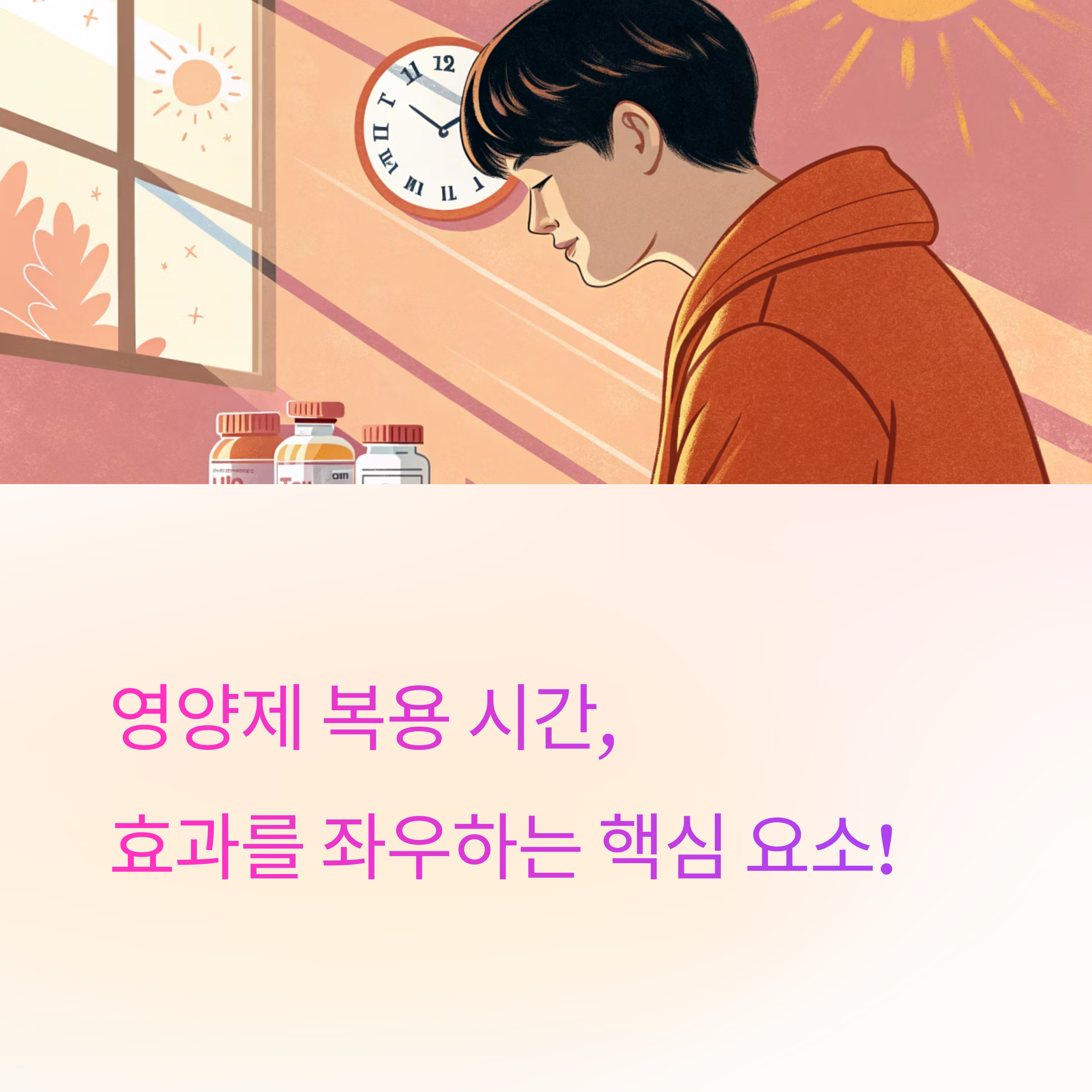 영양제 성분별 복용시간 진실공개