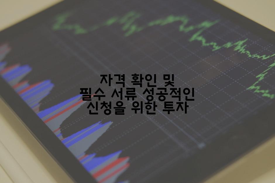 자격 확인 및 필수 서류 성공적인 신청을 위한 투자