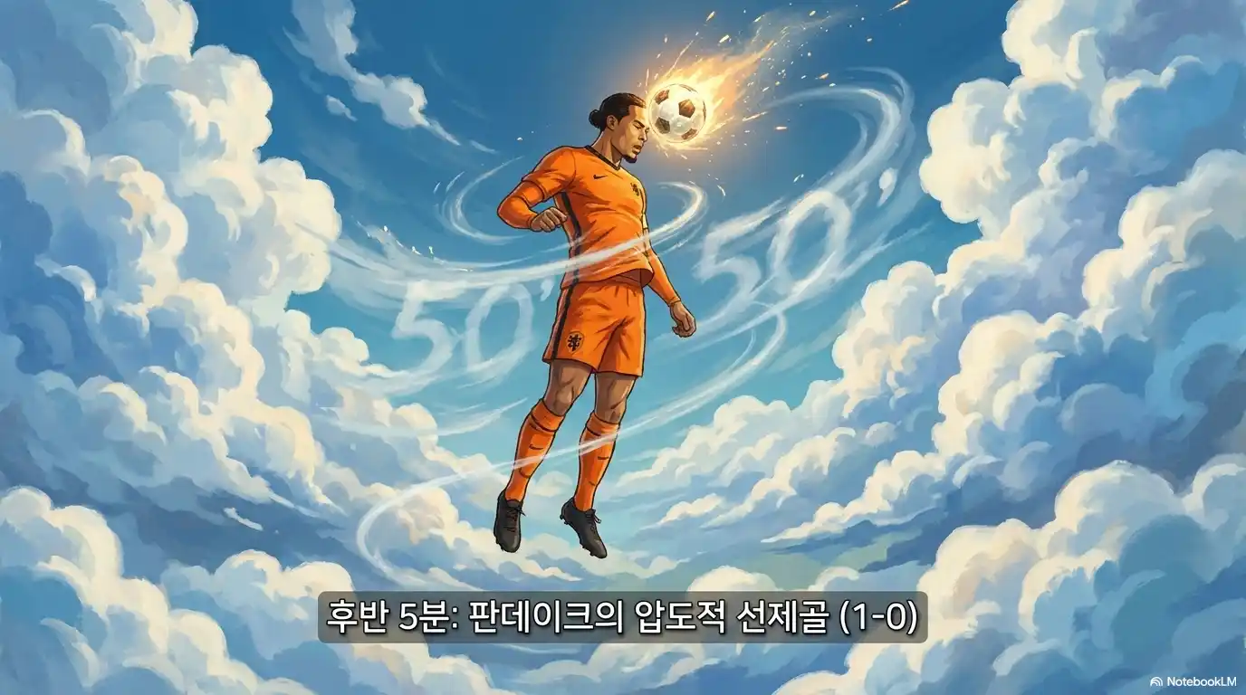 후반 5분 판데이크 헤더 선제골 네덜란드 1대0 리드