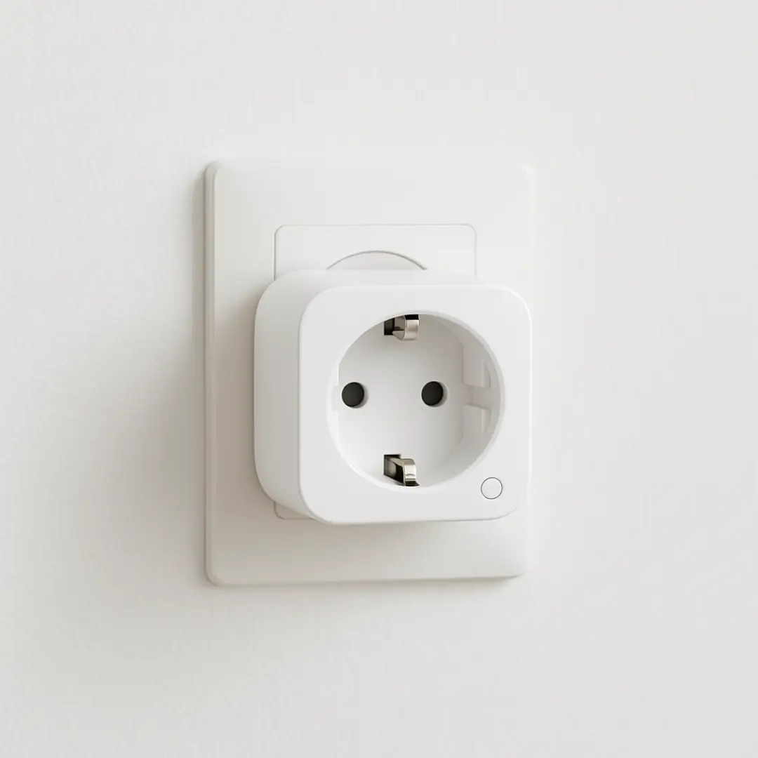 스마트플러그를 전기 콘센트에 연결한 모습, 자취방 전기절약 꿀템