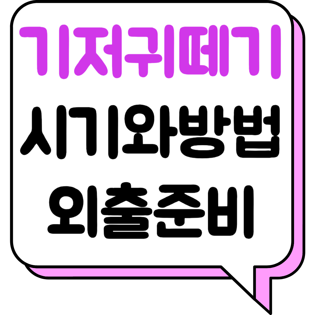 기저귀떼기 시기와방법 외출준비