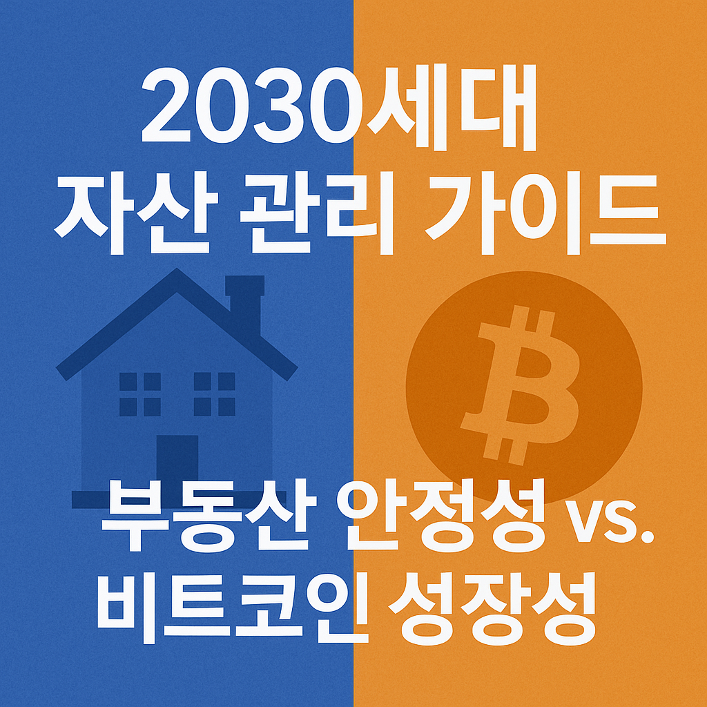 부동산은 안정성, 비트코인은 성장성? 2030 세대를 위한 자산 관리 가이드