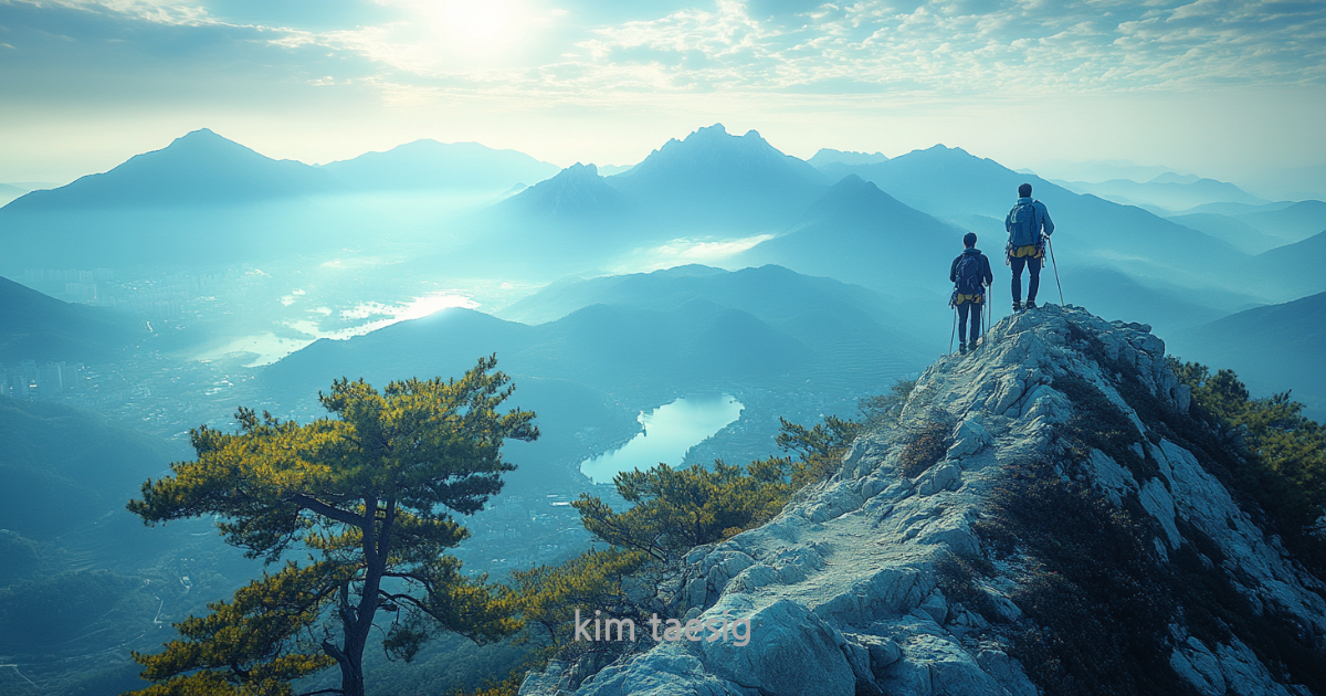 방태산 등산 모습