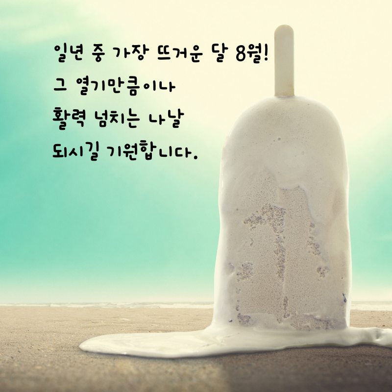 8월 인사말 카톡 문자 메세지 안부 이미지 모음집