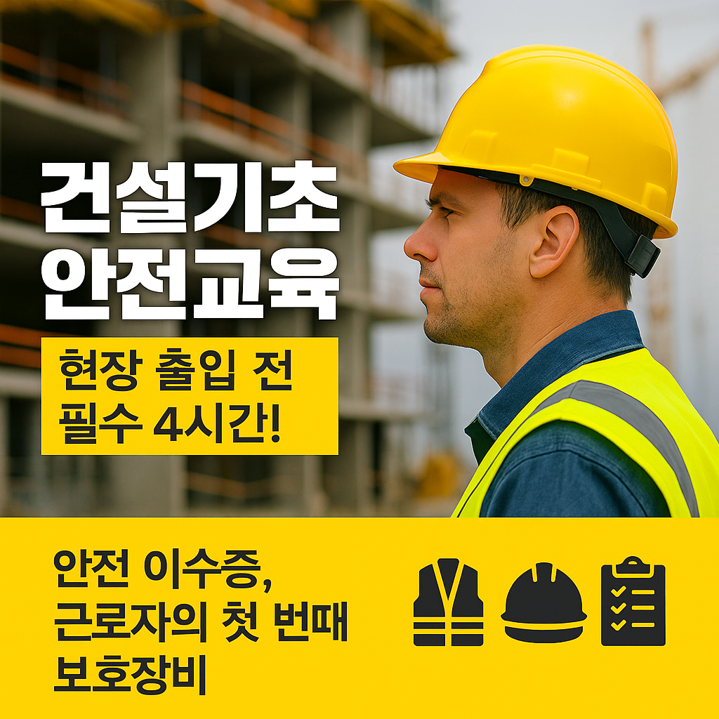 건설기초안전교육 인천 남동구 연수구 현장 출입 전, 당신의 첫 번째 안전 절차