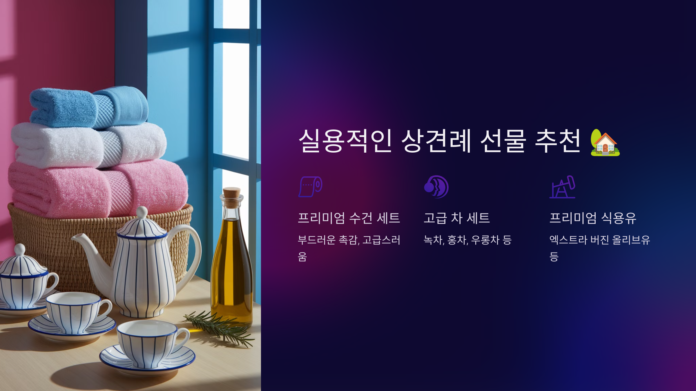 실용적인 상견례 선물 추천