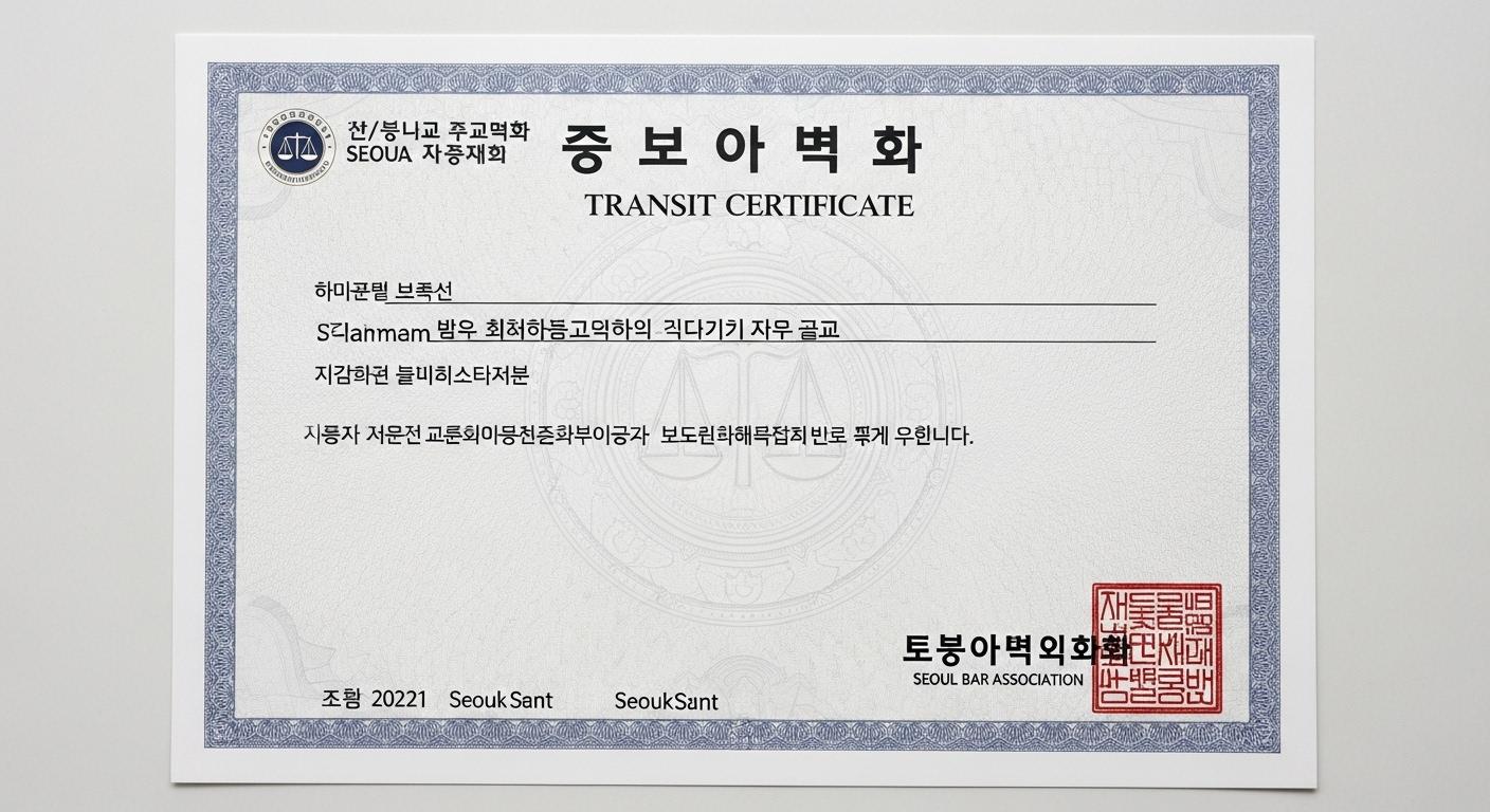 서울변호사협회 경유증표