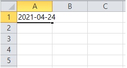 현재 날짜를 단축키로 입력한 그림