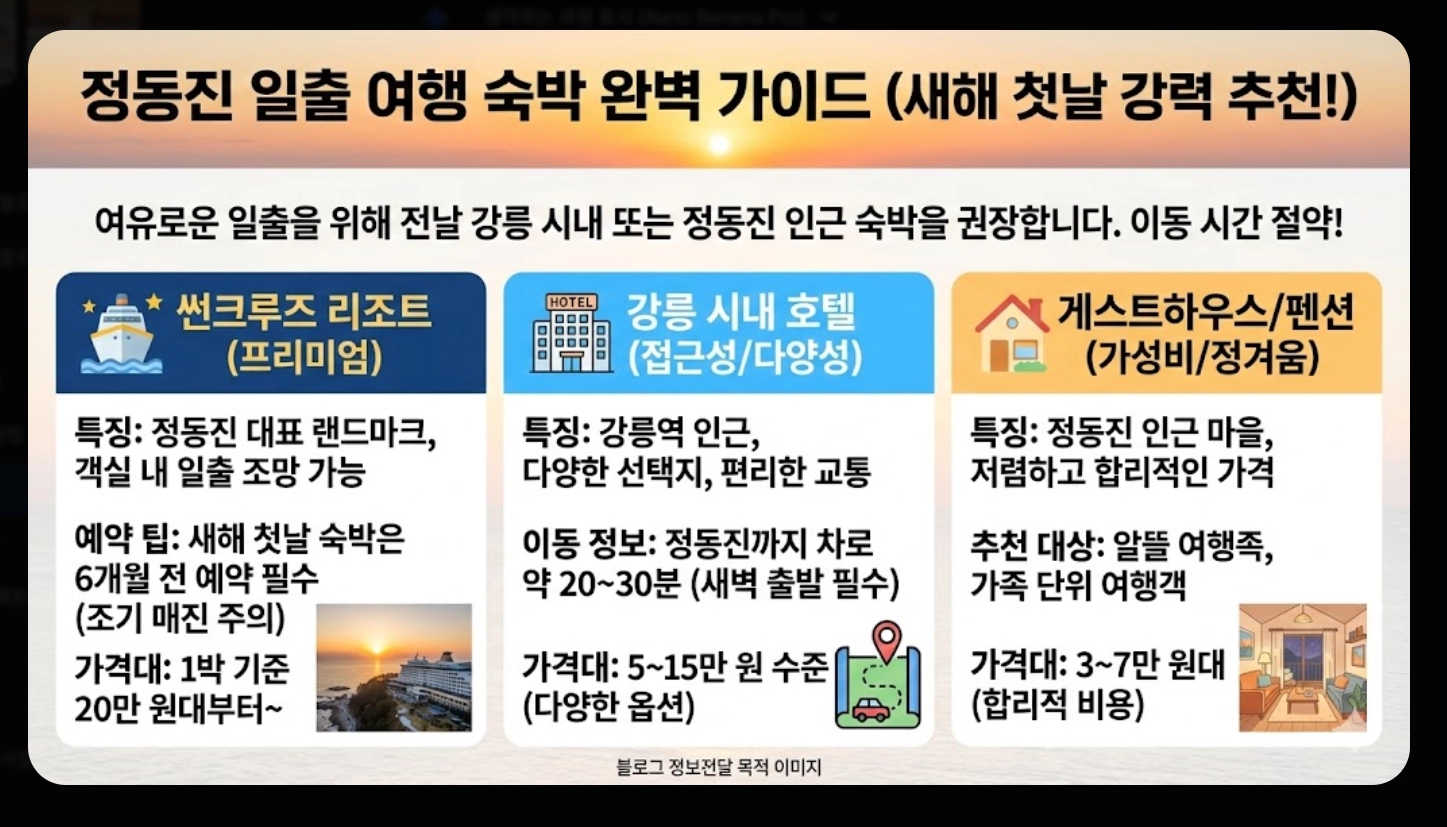 정동진 일출 시간 2026 완벽 가이드