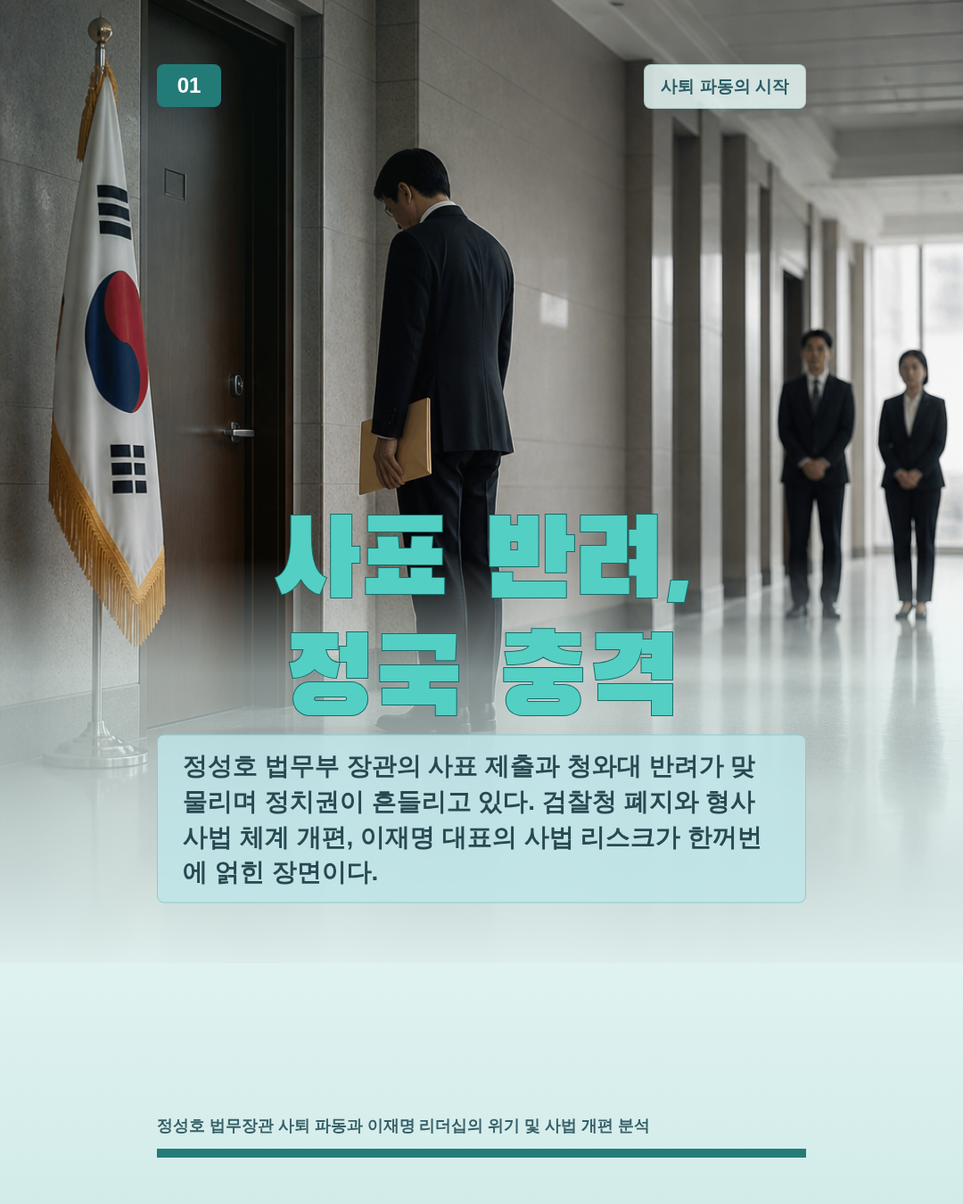 사표 반려, 정국 충격