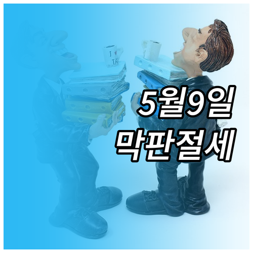 양도세 절세 전략 다주택자 5월9일 ..