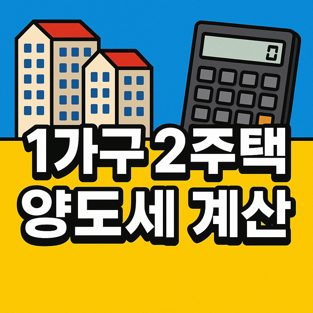 1가구 2주택 양도세 계산 방법