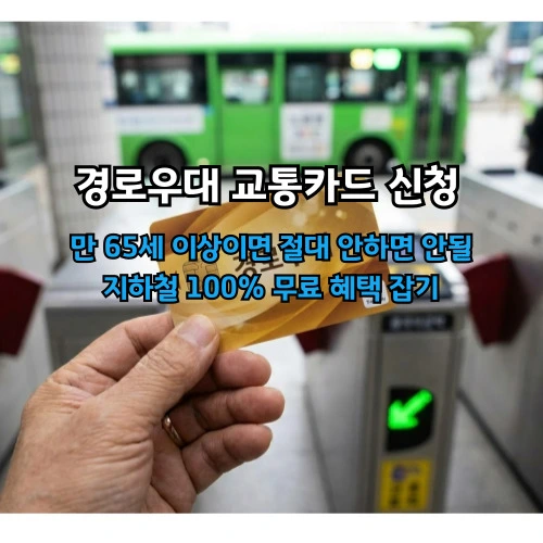 경로우대 교통카드 신청 ❘ 지하철 100% 무료, 65세 이상이라면 절대 놓치지 마세요