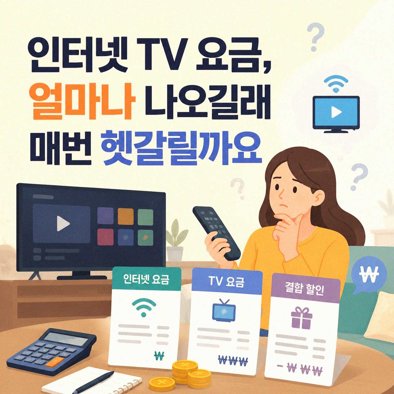 인터넷 TV 합쳐서 요금 얼마 나오는지, 한번 제대로 알아봤습니다