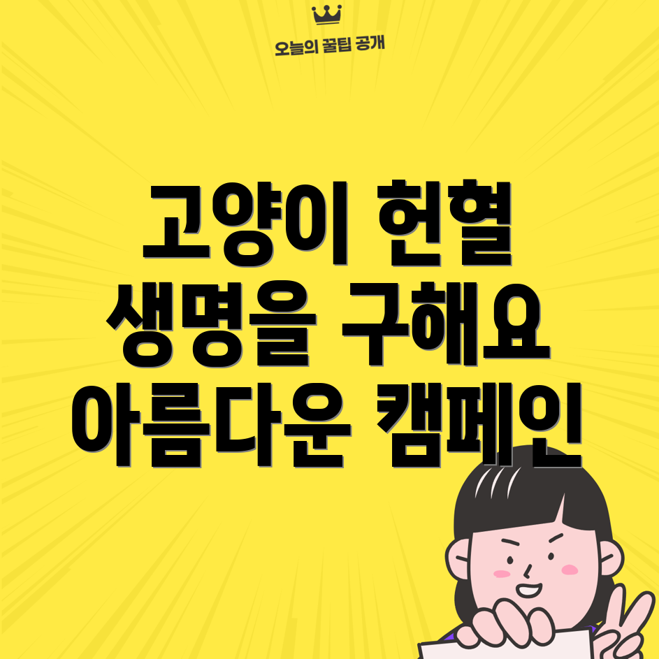 고양이 헌혈 프로그램