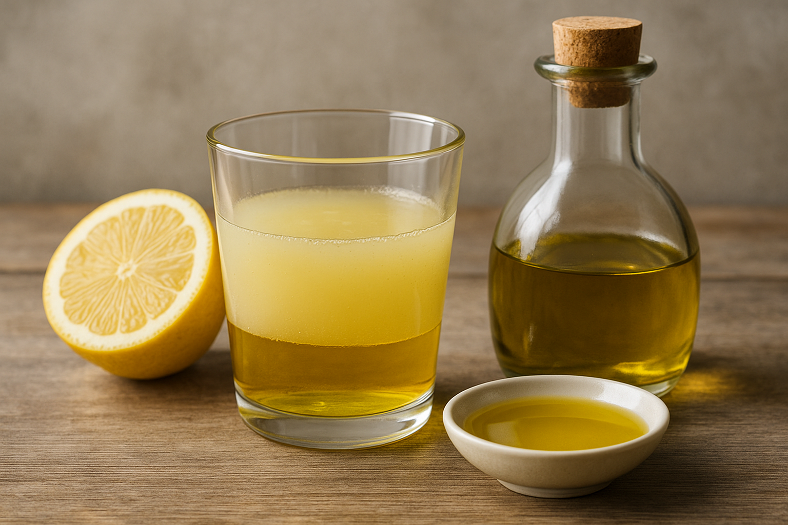 레몬즙과 올리브유 조합