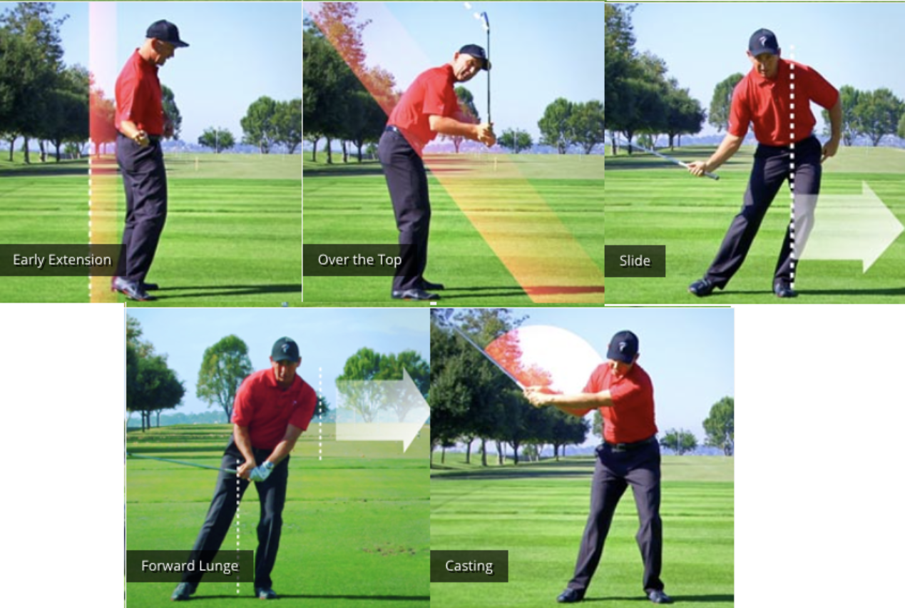 골프 다운스윙 오류 유형별 사진