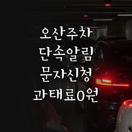 오산시 주정차 단속 문자 알림 서비스..