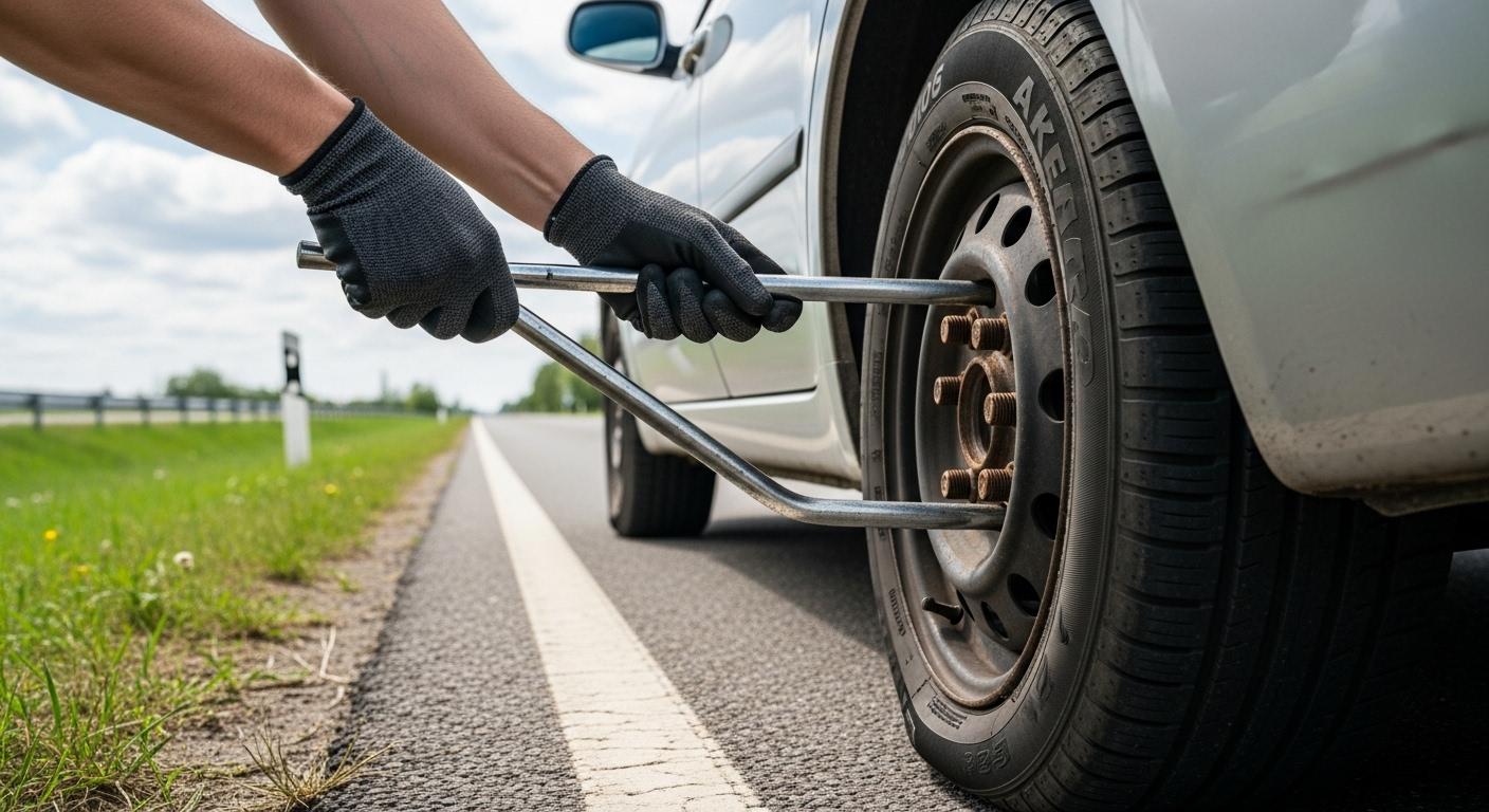 자동차 타이어 펑크 떼우는 법