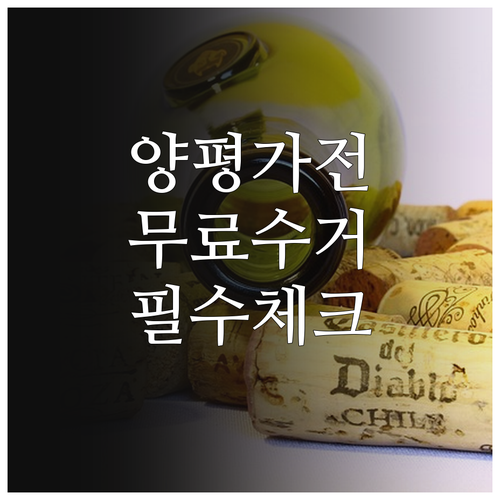 양평군 가전제품 무상 방문 수거 신청..
