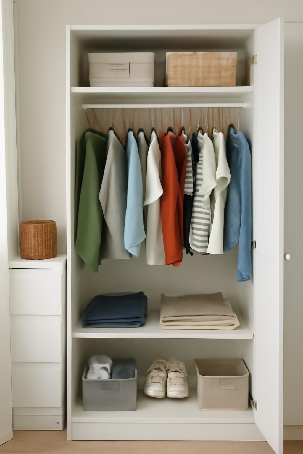 중학생 옷장 수납