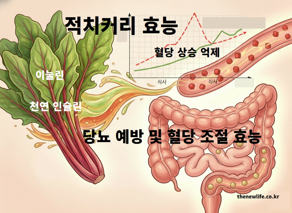 포도당 흡수 속도를 늦춰 혈당 상승을 억제하는 천연 인슐린 이눌린 성분과 적치커리 효능 안내