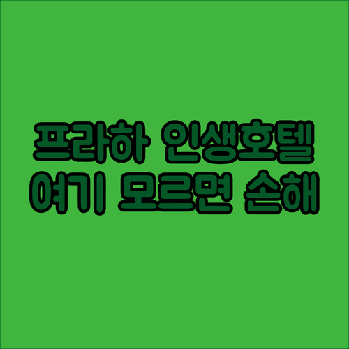 유럽 여행 프라하 호텔 추천 위치 좋..
