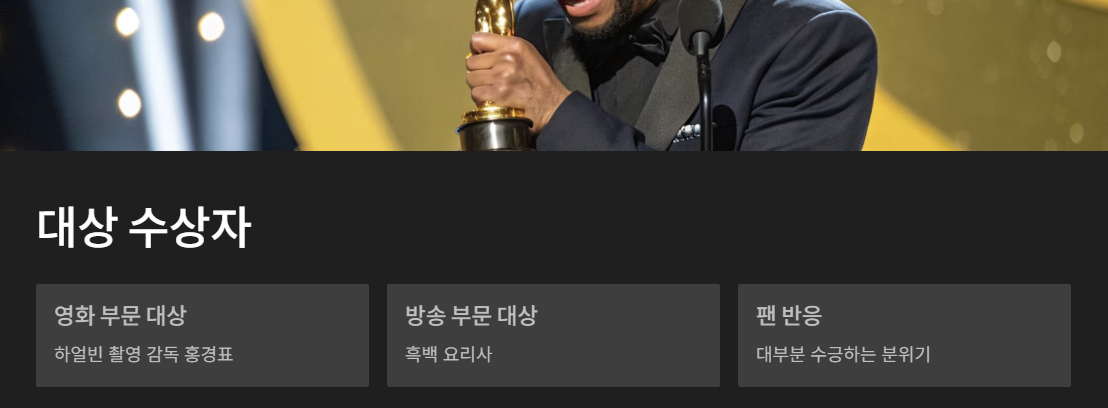 백상예술대상 대상 수상자 제61회