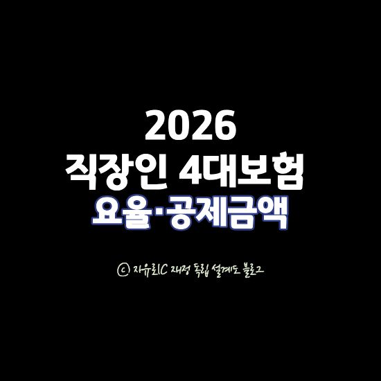 2026년 직장가입자 4대보험료율과 공제금액 정리 이미지