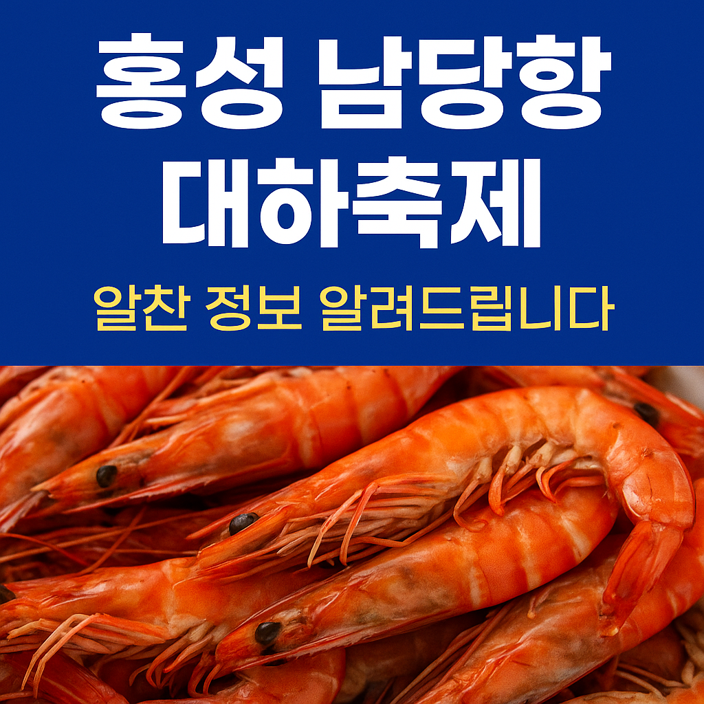홍성 남당항 대하축제 일정·주차·먹거리까지 완벽정리!