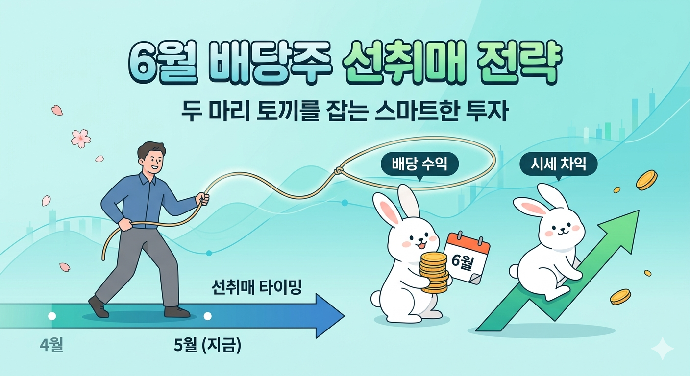 6월 배당주 선취매 투자를 설명한 이미지