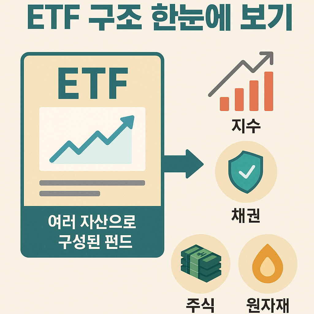 ETF 구조 한눈에 보기 인포그래픽 이미지