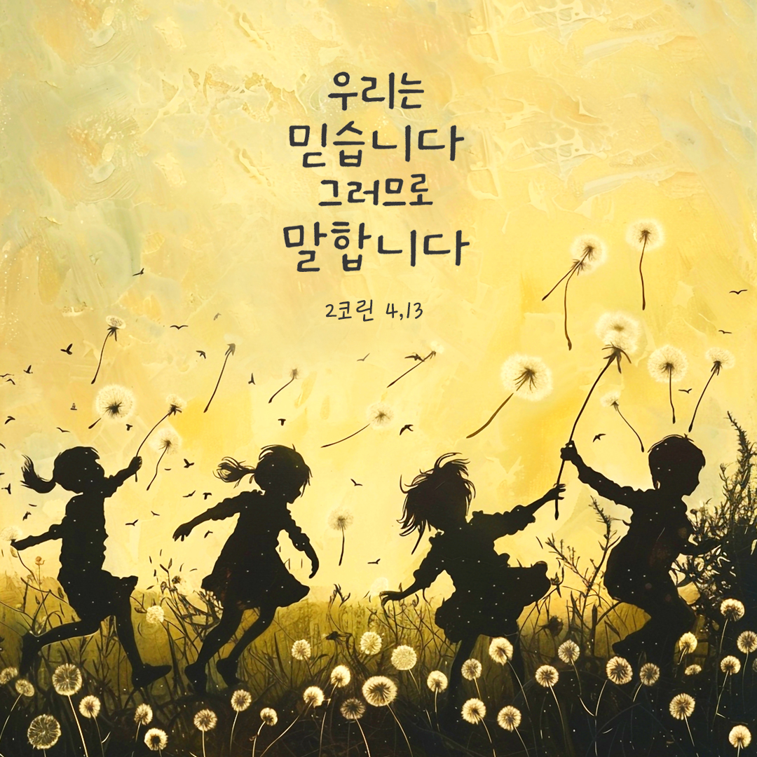 우리는 믿습니다. 그러므로 말합니다. (2코린 4,13) by 피어나네 성경 말씀 카드 성경구절 이미지