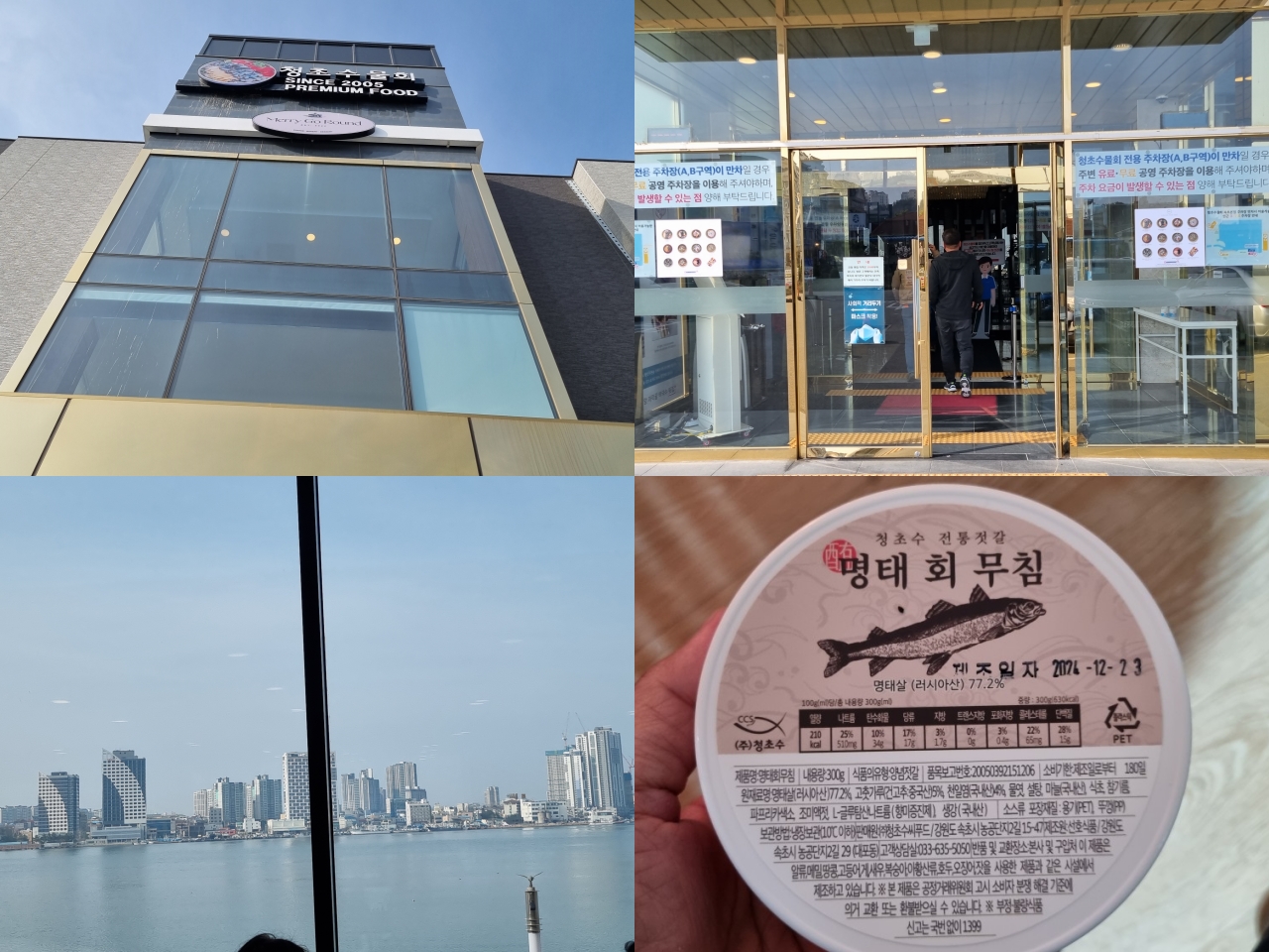 속초 청초수물회 입구