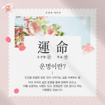 운명과 변화에 대한 사자성어들 삶의 흐름을 이해하는 자료집_11