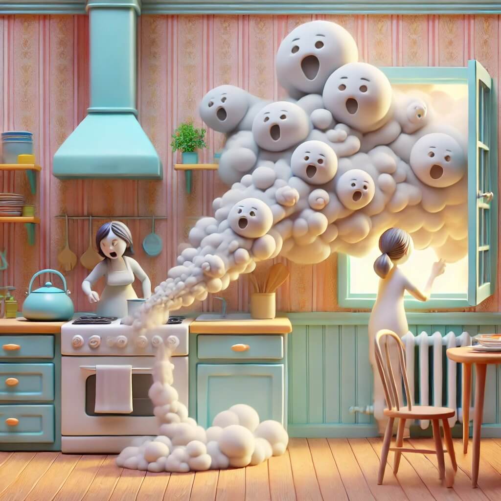 요리 중 공기청정기 사용 대신 해야 할 일, 환기시키기